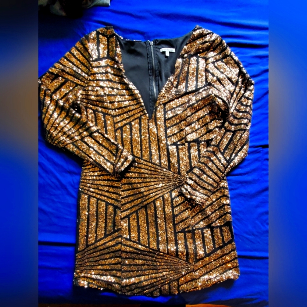 Gold Sequined Dress